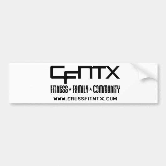CFNTX-Bumpersticker - wit Bumpersticker (Voorkant)