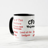 CFO-bijnamen Grappige synoniemen en functietitels Mok (Voorkant links)