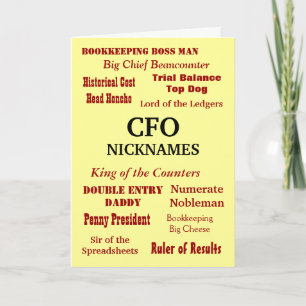 CFO Birthday   Cruel Joke Nicknames en Titels Kaart