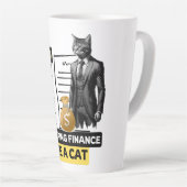 CFO (Chief Feline Officer): Mastering van financië Latte Mok (Rechterhoek)