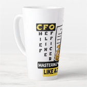 CFO (Chief Feline Officer): Mastering van financië Latte Mok (Linkerhoek)