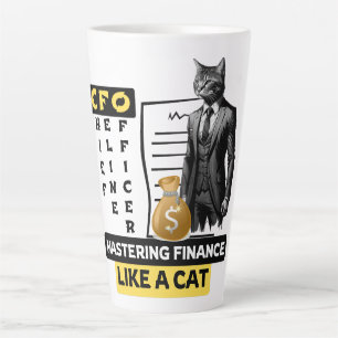 CFO (Chief Feline Officer): Mastering van financië Latte Mok