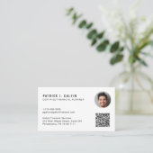 CFP Certified Financial Planner QR-code foto Visitekaartje (Staand voorkant)