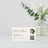 CFP Certified Financial Planner QR-code foto Visitekaartje (Staand voorkant)