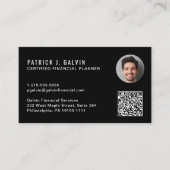 CFP Certified Financial Planner QR-code foto Visitekaartje (Voorkant)