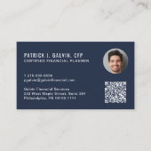 CFP Certified Financial Planner QR-code foto Visitekaartje (Voorkant)