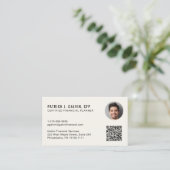 CFP Certified Financial Planner QR-code foto Visitekaartje (Staand voorkant)
