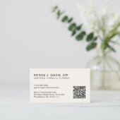 CFP Certified Financial Planner QR-code Visitekaartje (Staand voorkant)
