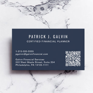 CFP Financiële Planner QR Code Blauw Visitekaartje