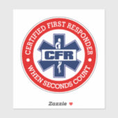 CFR (Certified First Responder) Sticker (Vel)