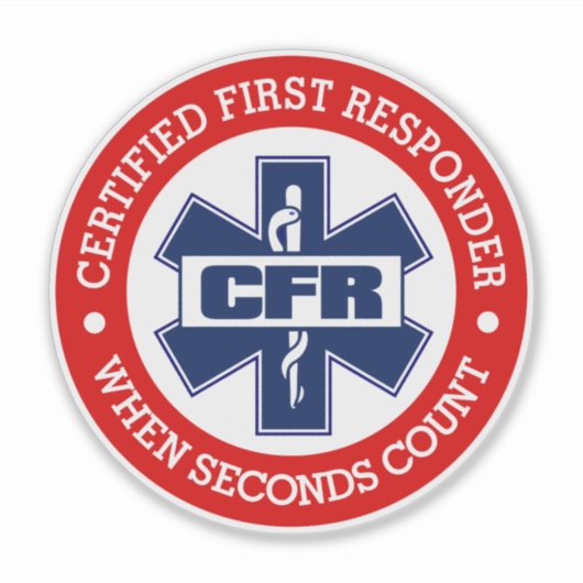 CFR (Certified First Responder) Sticker (Voorkant)