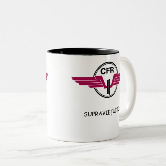 CFR SURVIVOR-Mok Tweekleurige Koffiemok (Voorkant rechts)