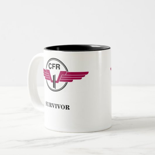 CFR SURVIVOR-Mok Tweekleurige Koffiemok (Voorkant links)