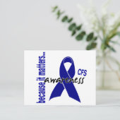 CFS Chronic Fatigue Syndrome Awareness Briefkaart (Staand voorkant)