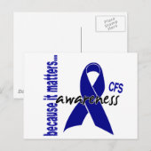 CFS Chronic Fatigue Syndrome Awareness Briefkaart (Voorkant / Achterkant)