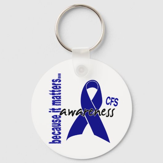 CFS Chronic Fatigue Syndrome Awareness Sleutelhanger (Voorkant)