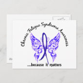 CFS Chronic Fatigue Syndrome Butterfly Briefkaart (Voorkant / Achterkant)
