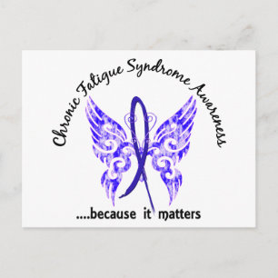 CFS Chronic Fatigue Syndrome Butterfly Briefkaart