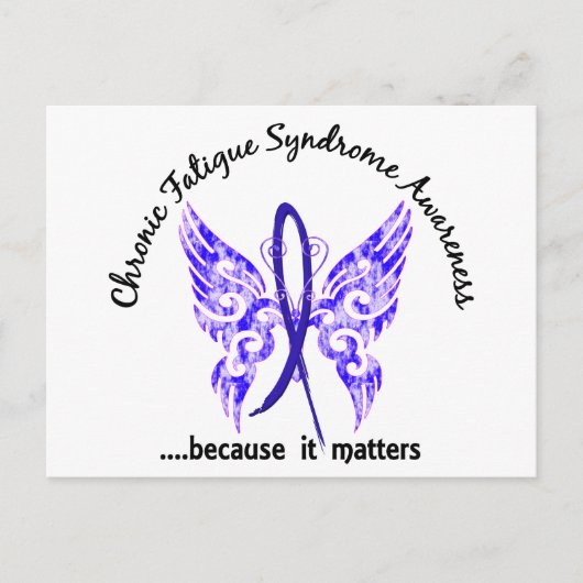CFS Chronic Fatigue Syndrome Butterfly Briefkaart (Voorkant)