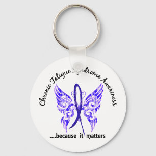 CFS Chronic Fatigue Syndrome Butterfly Sleutelhanger
