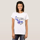 CFS Chronic Fatigue Syndrome Tattoo Butterfly T-shirt (Voorkant volledig)