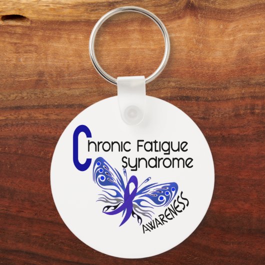 CFS chronische vermoeidheidssyndroom Tattoo Butter Sleutelhanger (Voorkant)