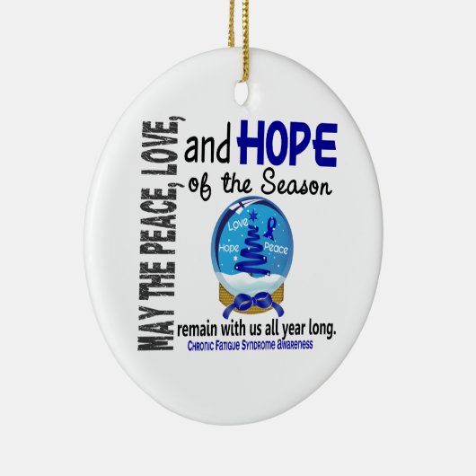 CFS Kerstmis 3 Sneeuwsieraden Wereldbol Keramisch Ornament (Rechts)