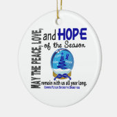 CFS Kerstmis 3 Sneeuwsieraden Wereldbol Keramisch Ornament (Links)