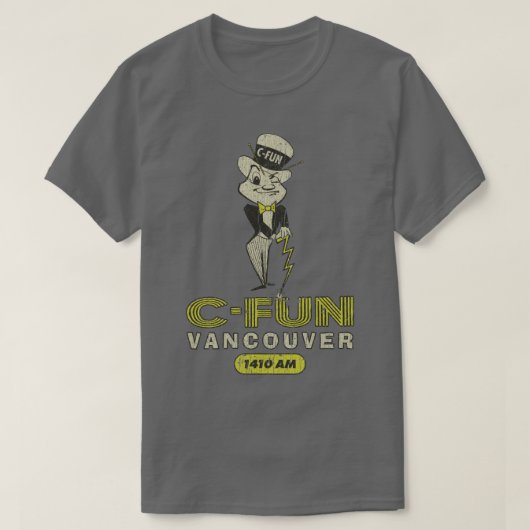 CFUN Radio Vancouver 1410 AM T-shirt (Design voorkant)