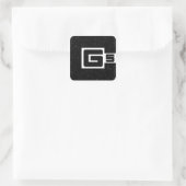 cg5 zwarte typo fan kunst vierkante sticker (Tas)