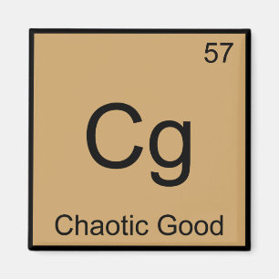 Cg - Chaotisch Goede Grappige Chemie Element Symbo Magneet