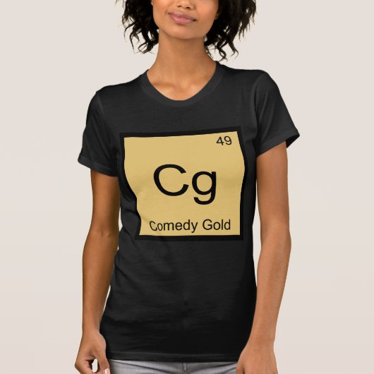Cg - Comedy Gold Chemistry Element Symbol T-Shirt (Voorkant)