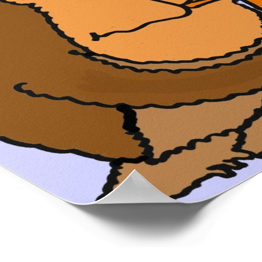 CG- Funny Gorilla die het Poster Tuba speelt (Hoek)