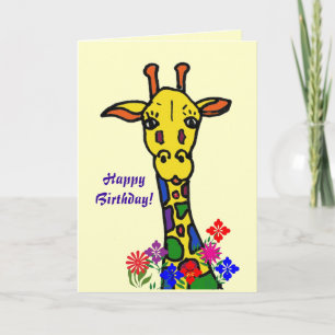 CG gelukkige Verjaardag! Giraffe Kaart