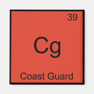 Cg - Kustwacht Militaire Chemie Elementsymbool Magneet