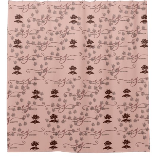 CG-Lotus Dragon Prints Douchegordijn (Voorkant)