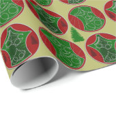 CG: Vette kerstpapier (met boom) Cadeaupapier (Rol Hoek)