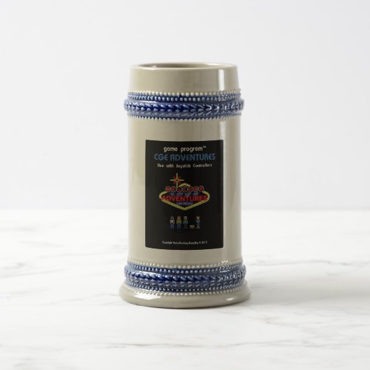 CGE avonturen Cartridge Label Beer Stein Grey Bierpul (Center)