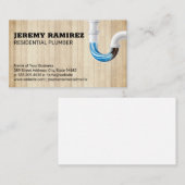 Cgeregistreerde pijp | Houten planken Visitekaartje (Voorkant / Achterkant)