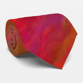 CGI abstract stropdas - Oranje/rood (Opgerold)