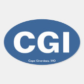 CGI/Cape Girardeau, MO Ovale Sticker (Voorkant)