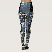 CGI Metallic Cube Grid with Reflective Golden Ligh Leggings (Achterkant)
