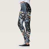 CGI Metallic Cube Grid with Reflective Golden Ligh Leggings (Links)