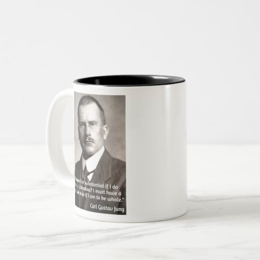 CGJung over duisternis Tweekleurige Koffiemok (Voorkant links)