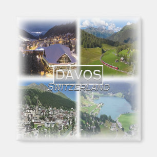 CH0279 Europa, Zwitserland, Davos, Koelkast Magneet