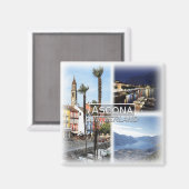 CH0280 Europa, Zwitserland, Ascona, Koelkast Magneet (Voorkant / Achterkant)