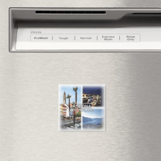 CH0280 Europa, Zwitserland, Ascona, Koelkast Magneet (Insitu (Vaatwasser))