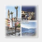 CH0280 Europa, Zwitserland, Ascona, Koelkast Magneet (Voorkant)