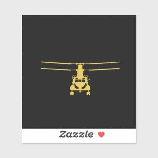CH47 Chinook Fly Army Vinyl Decal Sticker (Vel)