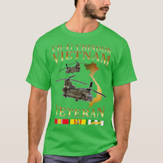 CH47 chinook Vietnam Veteran Gift For Father Veter T-shirt